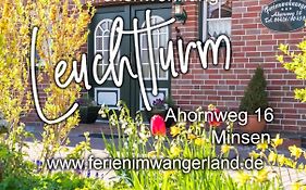 Ferien im Wangerland Ferienwohnung LEUCHTTURM Minsen Schillig Hund Pool Sauna